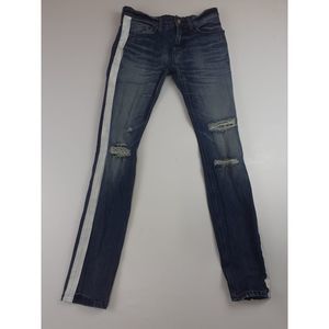 PAC SUN VERTICAL STRETCH SKINNY STRIPE JEANS